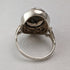 1976 British vintage jewelry, large brown stone, sterling silver ring